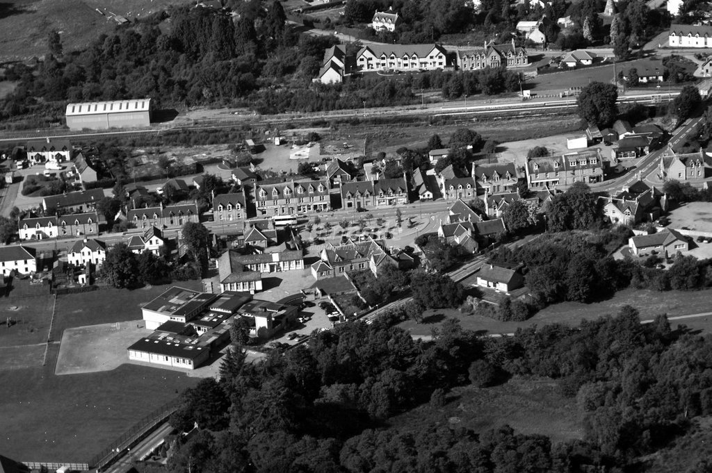 Aerial view of Muir of Ord High Life Highland