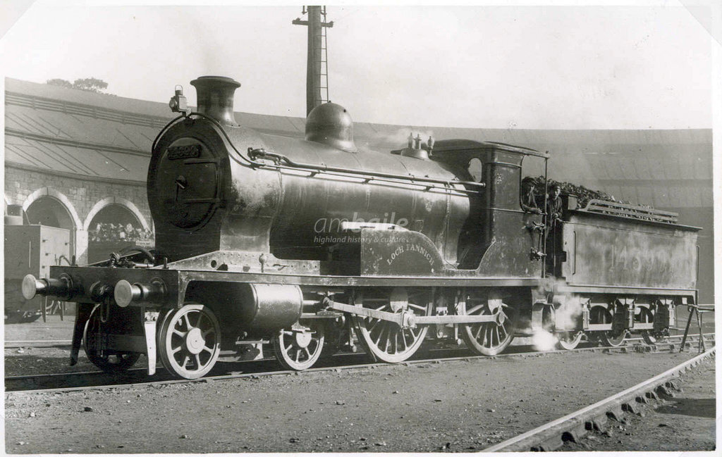 LMS 14390 'Loch Fannich' on the turntable at Inverness - High Life Highland